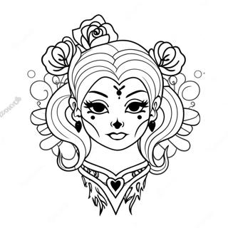 Goth Tattoo Coloring Page 47773-38133