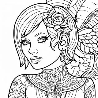 Goth Tattoo Coloring Page 47773-38134