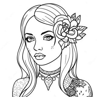 Goth Tattoo Coloring Page 47773-38135