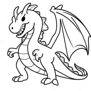 Ferocious Fire Breathing Dragon Coloring Page 4777-3939