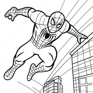 Spiderman 2 Action Pose Coloring Page 47793-38157