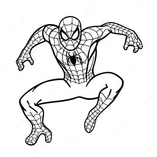 Spiderman 2 Action Pose Coloring Page 47793-38160