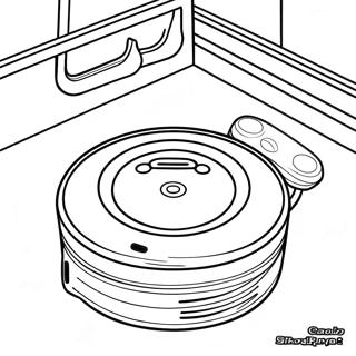 Roomba Cleaning Robot Coloring Page 47803-38167