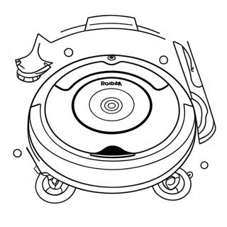 Roomba Cleaning Robot Coloring Page 47803-38168