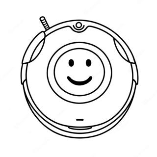 Cute Roomba With A Happy Face Coloring Page 47804-38162