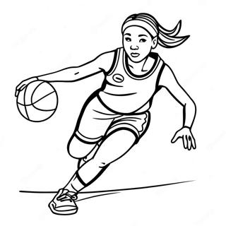 Girl Basketball Player Coloring Pages