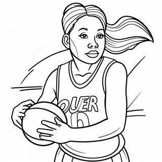 Girl Basketball Player Dribbling Coloring Page 47813-38171