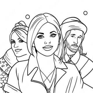 Pop Music Stars Coloring Page 47843-38192