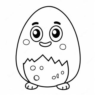 Cute Pou With Big Eyes Coloring Page 47864-38212