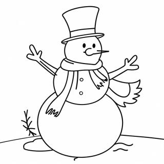 Frosty Snowman Coloring Page 4786-3933