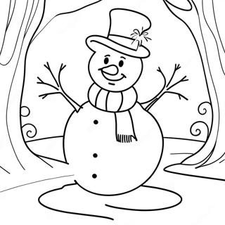 Frosty Snowman Coloring Page 4786-3934