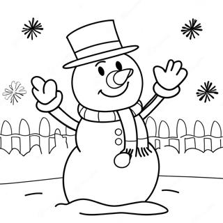 Frosty Snowman Coloring Page 4786-3935