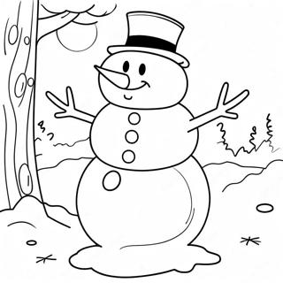 Frosty Snowman Coloring Page 4786-3936