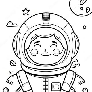 Future Astronaut In Space Coloring Page 47874-38217