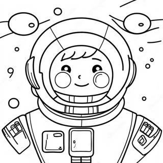 Future Astronaut In Space Coloring Page 47874-38218