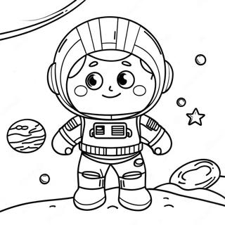 Future Astronaut In Space Coloring Page 47874-38220