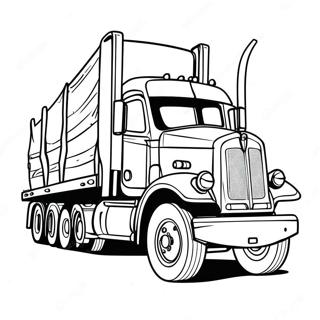 Flatbed Truck Coloring Pages