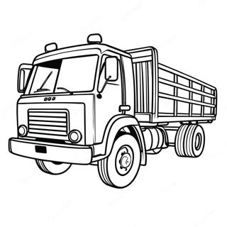 Heavy Duty Flatbed Truck Coloring Page 47884-38223