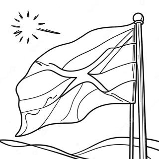 Colorful Christian Flag Coloring Page 47914-38256