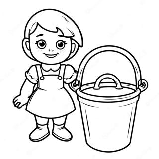 Jack And Jill With A Bucket Coloring Page 47924-38259