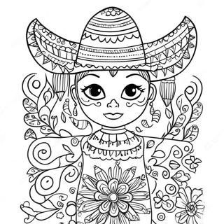 Mexican Folk Art Coloring Page 47933-38262