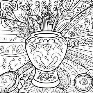 Vibrant Mexican Talavera Pottery Coloring Page 47934-38267