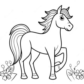 Lucky The Horse Spirit Coloring Page 47964-38287