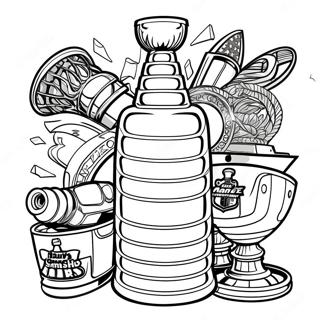 Exciting Stanley Cup Trophy Coloring Page 4797-3951