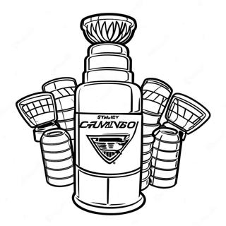 Exciting Stanley Cup Trophy Coloring Page 4797-3952