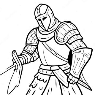 Dark Souls Knight In Battle Coloring Page 47984-38305