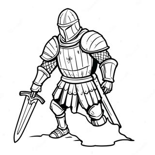 Dark Souls Knight In Battle Coloring Page 47984-38306