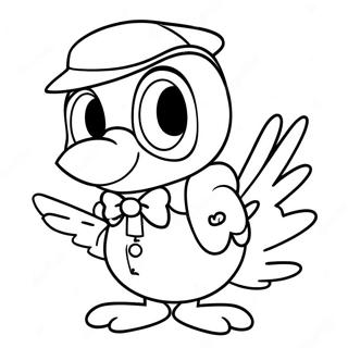 Gangster Tweety Bird In Stylish Outfit Coloring Page 47993-38303