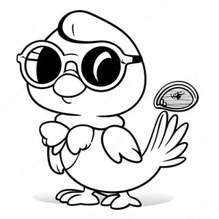 Gangster Tweety Bird With Cool Sunglasses Coloring Page 47994-38314