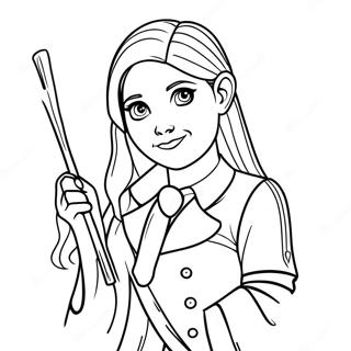 Ginny Weasley With Her Wand Coloring Page 48004-38319