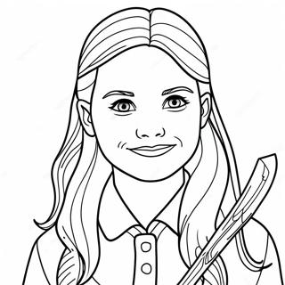 Ginny Weasley With Her Wand Coloring Page 48004-38320