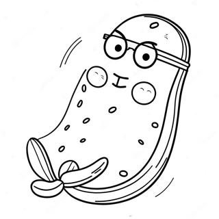 Funny Pickle With Glasses Coloring Page 48014-38325