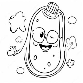 Funny Pickle With Glasses Coloring Page 48014-38328