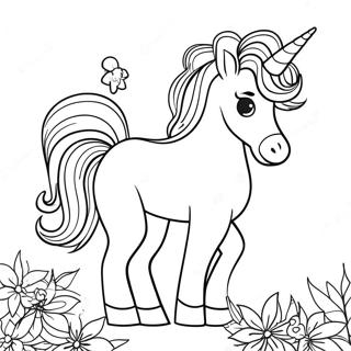 Afro Unicorn Coloring Page 48033-38338