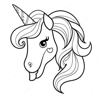 Afro Unicorn Coloring Page 48033-38339