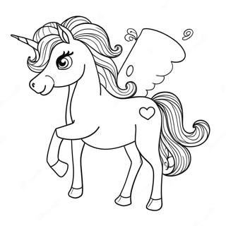 Afro Unicorn Coloring Page 48033-38340