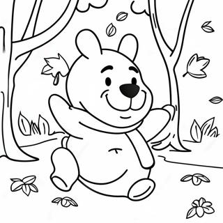 Winnie The Pooh Fall Coloring Pages