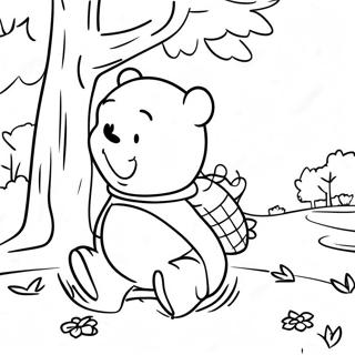 Winnie The Pooh Autumn Adventure Coloring Page 48043-38348