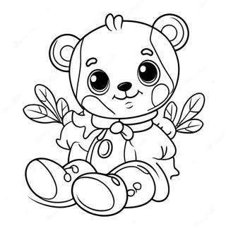 Cute Scrap Baby With Teddy Bear Coloring Page 48054-38358