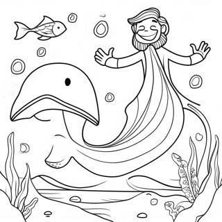 Jonah And The Whale Coloring Page 4806-5971