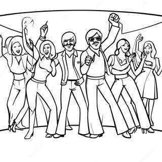 1970's Disco Coloring Pages