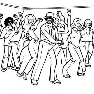 1970 S Disco Dance Party Coloring Page 48073-38371