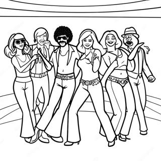 1970 S Disco Dance Party Coloring Page 48073-38372