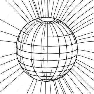 Groovy Disco Ball Coloring Page 48074-38373