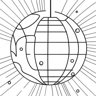 Groovy Disco Ball Coloring Page 48074-38376