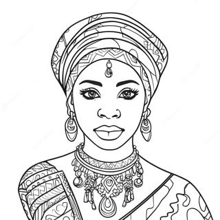 Imani In Colorful Outfit Coloring Page 48094-38389